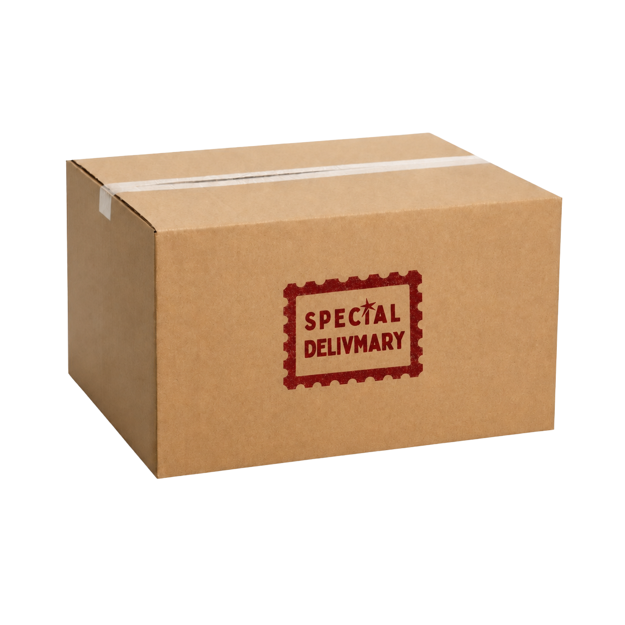Geschlossenes Paket mit SPECIAL DELIVMARY Stempel